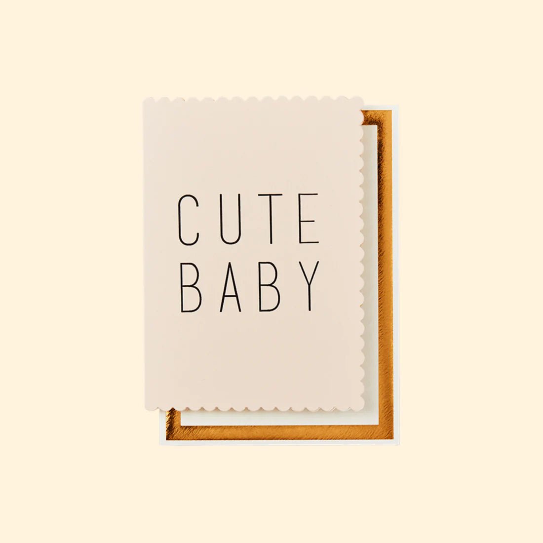 CUTE BABY (Greeting Card) - Bennie Blooms Breastfeeding, Teething and Fiddle Jewellery at its finest.