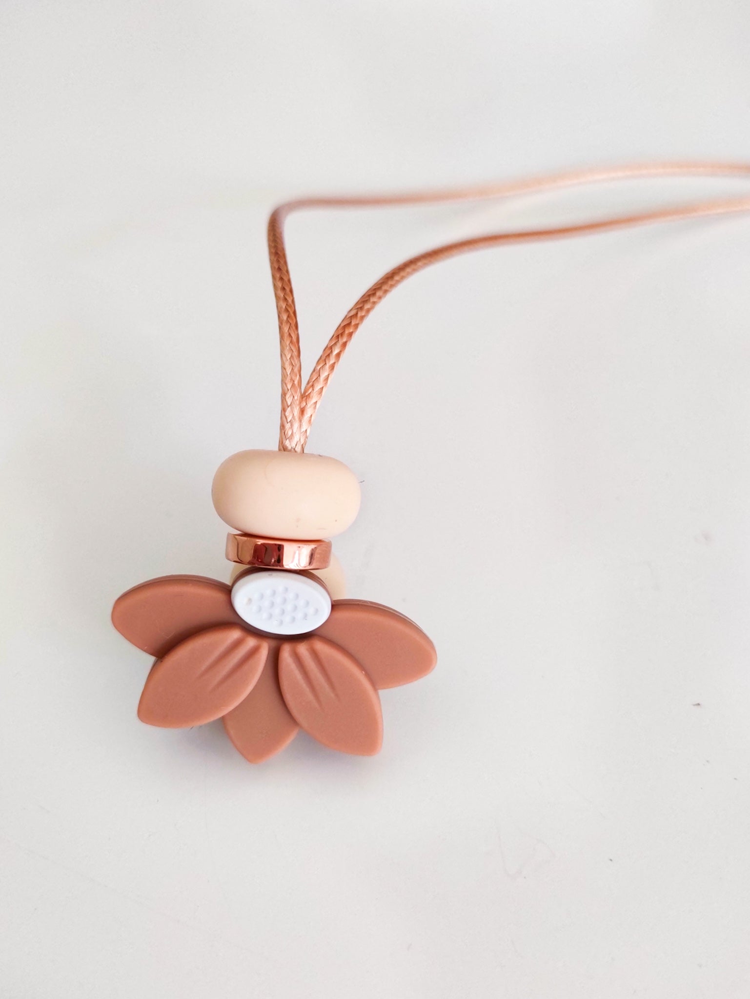 Dainty Half Lily Pendant - Bennie Blooms Breastfeeding, Teething and Fiddle Jewellery at its finest.